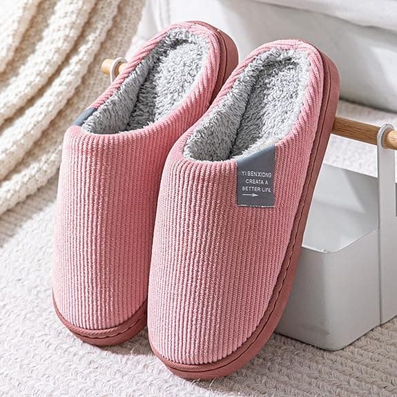 Dame hjemmesko, dame vinter hjemmesko, komfortable hjemmesko, varme patch-forede sko, dame vinter hjemmesko pink Pink 40-41