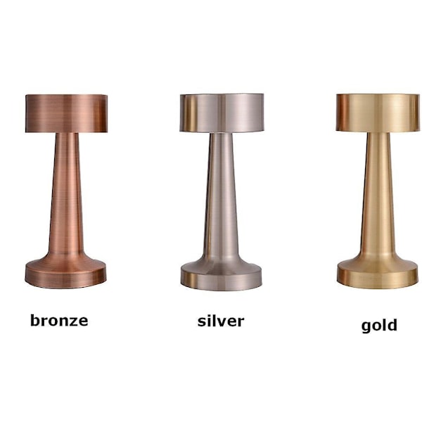 Moderne LED Bordlampe USB Oppladbar Lampe Dimbar Bar Nattlampe Trådløs
