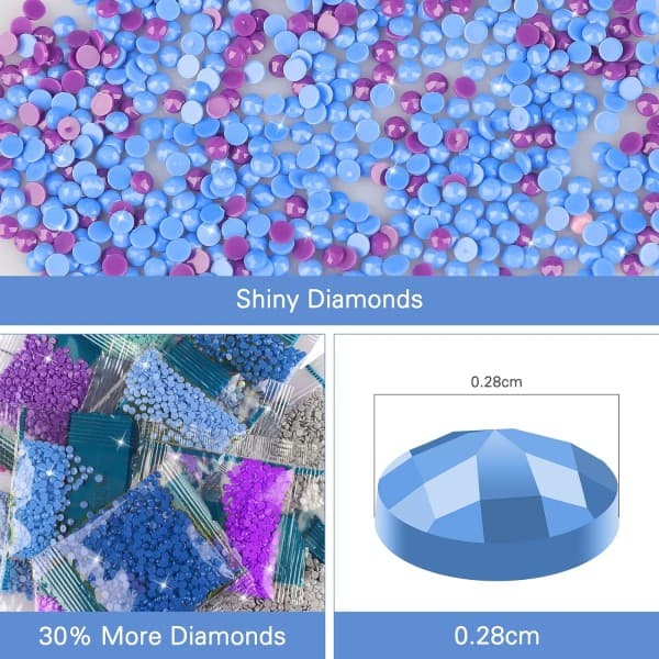 (30x40cm) 5D Diamantmaleri Blomst og Fugl Full Diamantmaleri