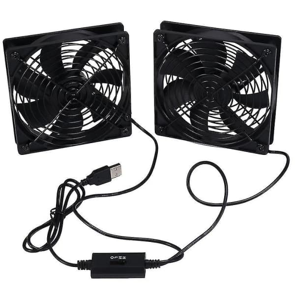 REMAKE 120mm 5V USB-drivna PC-routerfläktar med hastighetsregulator Hög luftflödesfläkt för routerläge Som visas