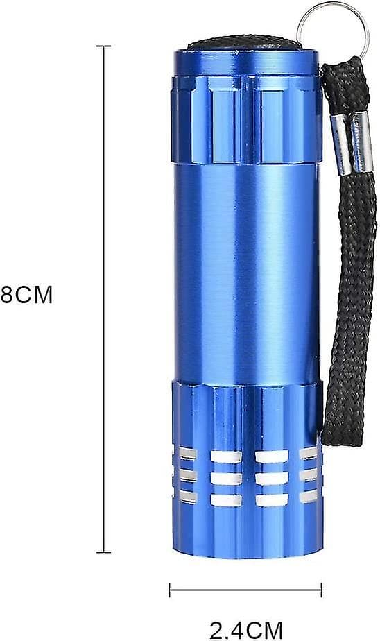 8 stk. LED Nøglering Lommelygte Mini Lampe Til Bjergbestigning