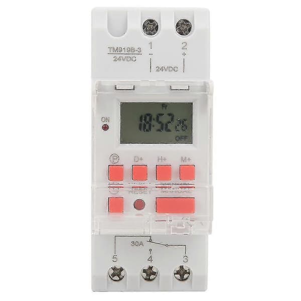 DC 24V 30A 12/24 Timer Ukentlig Timerbryter LCD-bryter Kontroll Programmerbart Tidsrelé SZRH AC