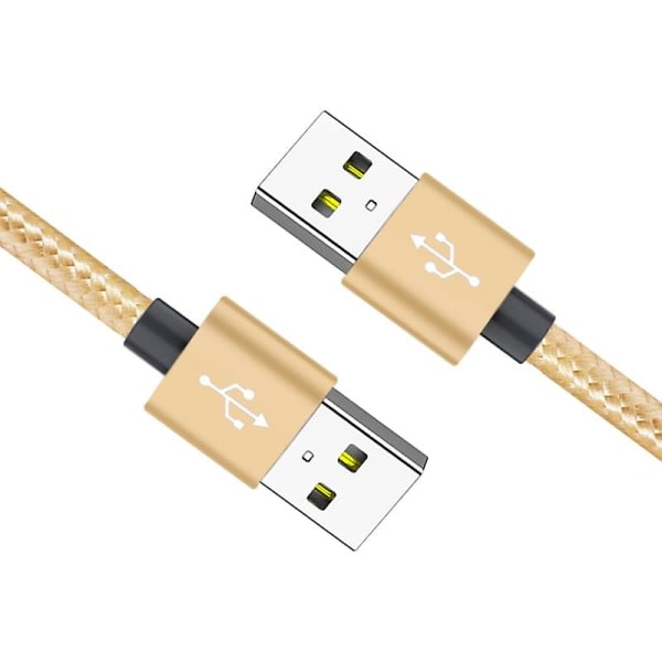 0,25/0,5/1,5/3/2m Usb2,0 hane till hane USB kabel höghastighetsdataöverföringssladd Jikaix 3M Silver 1.5 m Silver