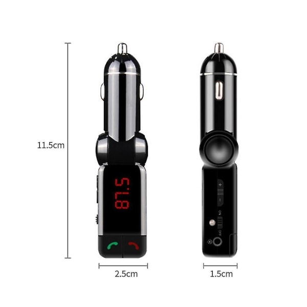 Bil Bluetooth FM-transmitter USB-oplader MP3-afspiller til Android (FMY)