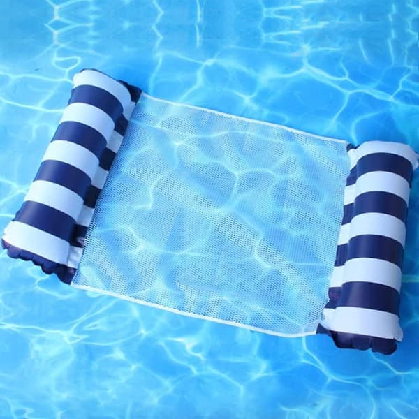 4-i-1 Hammock Uppblåsbar Pool Float, Multifunktionell Pool Hammock Lounge Stol, Saddledrifter Hammock Pool Stol, Portabel Vatten Hammock