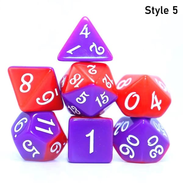 7 st/set tärningar Polyedriska tärningar STIL 5 STIL Style 5 Style 5