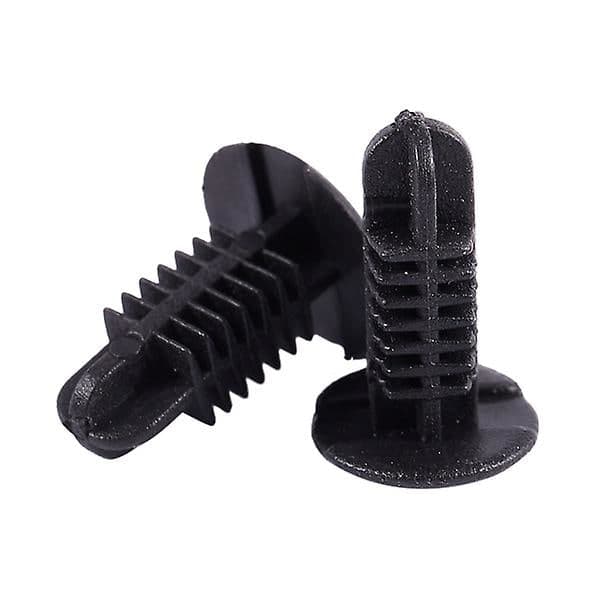 16 stk. Plastnitter Klips 4mm x 5mm x 15mm Sort