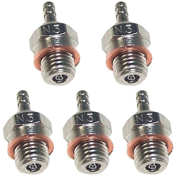 5X N3 Gløderør Tændrør til 70117 1/10 1/8 RC Lastbil Nitro Motordele