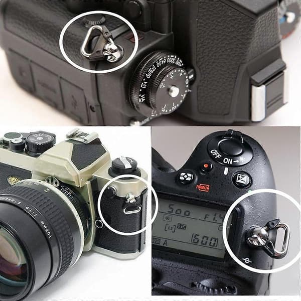 4 stk Kamerastropp for Trekant Delt Ring Krok Plastspenne for DSLR-kamera