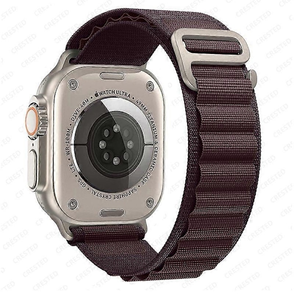 Armband för Alpine Loop Nylonarmband correa iwatch Series Ultra 8 SE 7 6 3 5 Kompatibelt Apple Watch Armband-Xin vinröd 38mm 40mm 41mm wine red