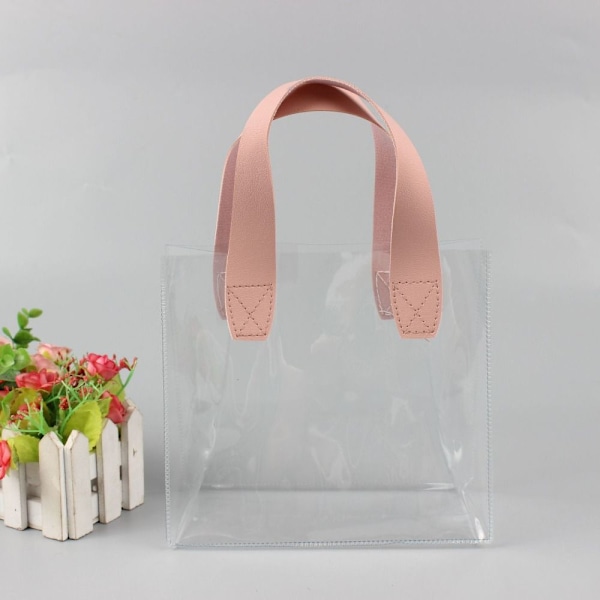 Transparent tygväska Shopping bags WHITE MM Vit White M-M
