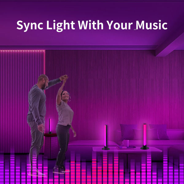 Smart LED-lyslist, RGB Spilbelysning Synkronisering med musik og APP-kontrol LED-lyslist TV-baggrundsbelysning Stemningslys til spil