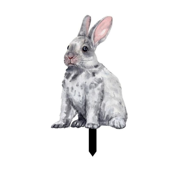 1/3 st påsk kanin trädgårdsstake trädgårdsskyltar akryl utomhus gräsmatta dekoration-1
