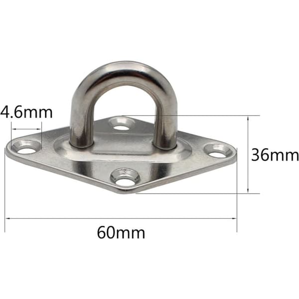 10 stk. spænderinge i rustfrit stål (60x36mm, M5) - Kompatible med trailere, lastbiler, både u0026 kajakker