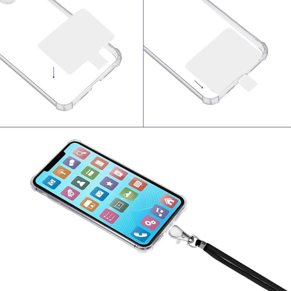 Mobilbånd / Mobilhalskæde / Mobilholder Sort 20