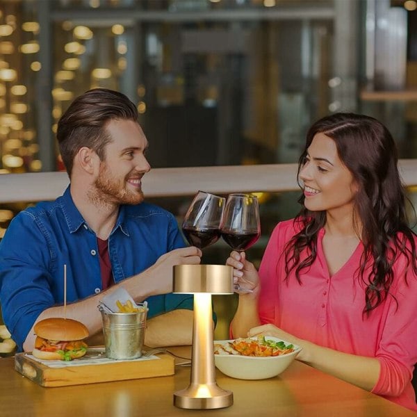 Trådløs Bordlampe, Genopladelig Bordlampe, Dæmpbar Bordlampe
