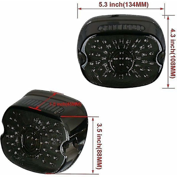 LED-motorcykel eftermontering speciel bageste multifunktions-LED-baglygte med blinklys på baglygte til Harley - Davidson