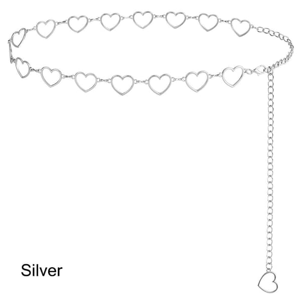 Kædebælte til kvinder Metal taljekædebælte SØLV Silver