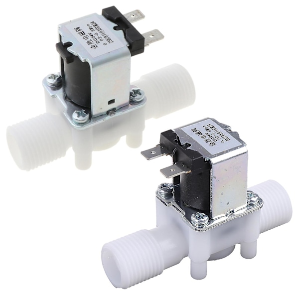 (Specialerbjudande) Elektrisk magnetventil Magnet N/C Vatten Luft Inloppsflödesbrytare 1/2\" DC 24V