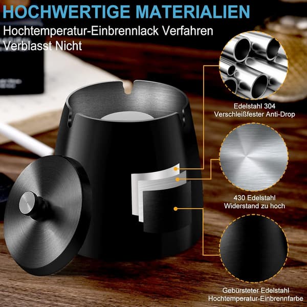 Askebeger for utendørs bruk - Stort askebeger med lokk