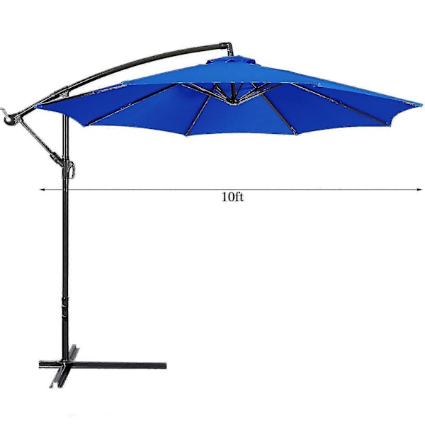 Bästsäljande Ersättningstyg Trädgårdsparasoll Taköverdrag För 3m 6/8 Arm Uteplats Solparaply 50% Erbjudande-yzy Marinblå 300cm*6k Navy blue