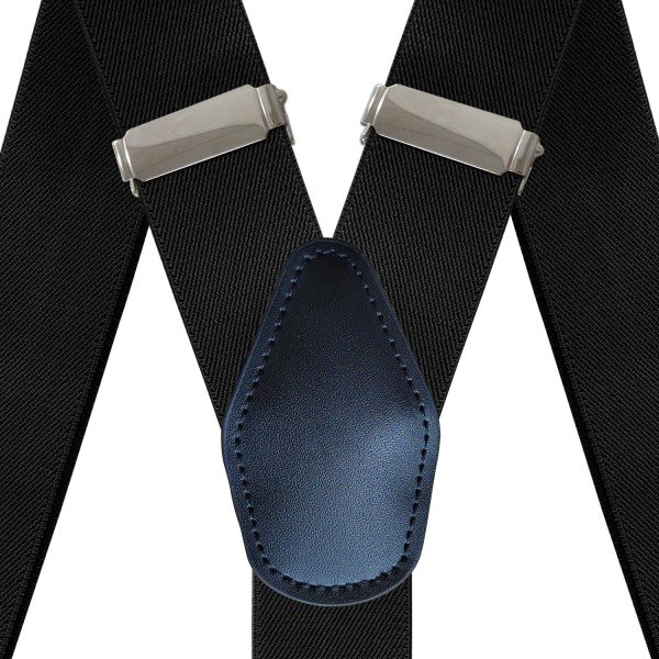 3,5 cm brede herres seler med knapper, robuste, store og lange, justerbare og elastiske