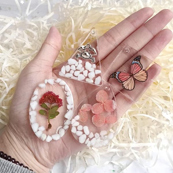 5 stk. Store Øreringeforme i Resin Smykkeforme Ler