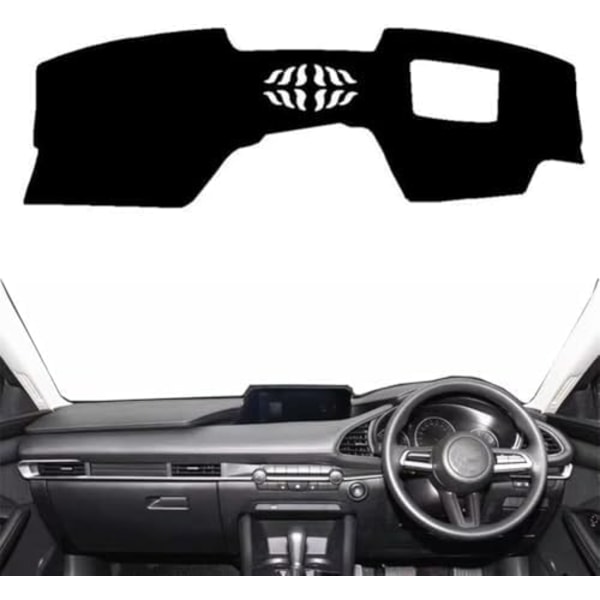 Passer til Mazda 3 BP Axela 2019-2024 (med HUD), Bil Dashbord Deksel, Anti-skli Dash Matte Dashbord Deksel, Dash Bord Deksel Matte, Biltilbehør Rhd-red Edge