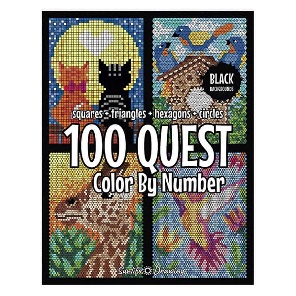 100 QUEST Malebok med tall, egnet for voksne og barn, gave Default