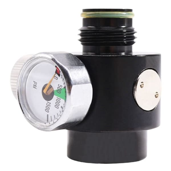 PCP-regulator for luft CO2-tank G1/2-14 for trykkkontroll innløpsmanometer 1500Psi