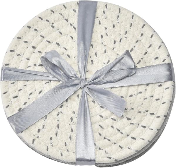 Vevde Grytekluter i Bomull, Sett med 3, for Matlaging og Baking, 18 cm Diameter