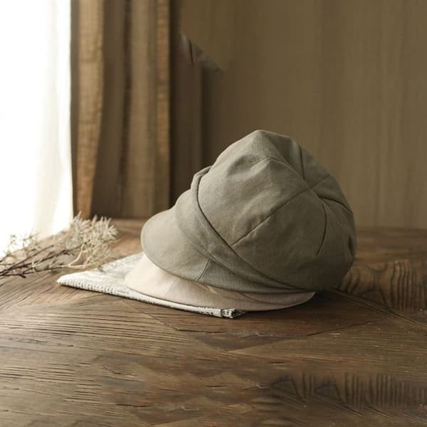 Åttekantet bøttehatt solhatt BEIGE beige