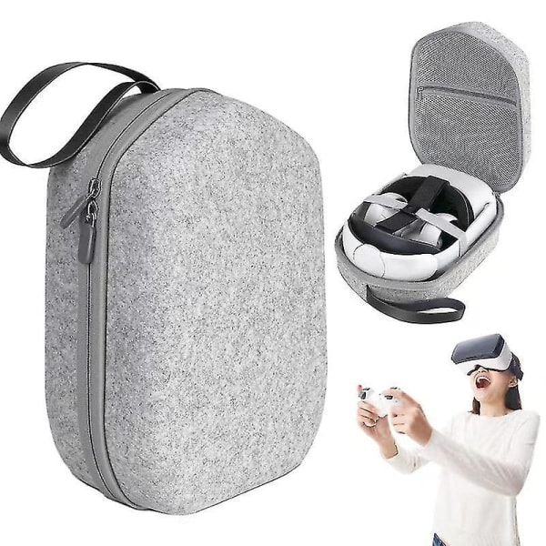 (Erikoiskampanja) Kova kotelo yhteensopiva Meta/Oculus Quest 2 Basic /Elite -version kanssa, suuri suojaus Suuri