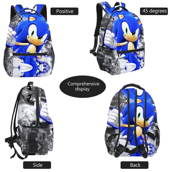 2025 Ny Sonic Rygsæk Skoletaske 4