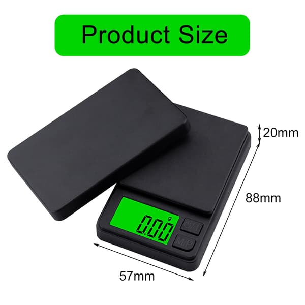 Digital Precision Scale 0.1g/1000g, Portable Scale, Jewelry Scale, Multifunctional Milligram Pocket Scale, with LCD Display