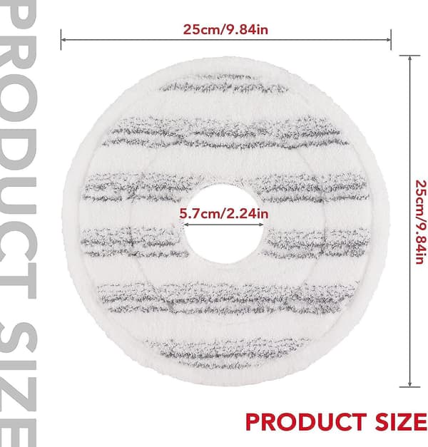 3-pakning moppefyll for Vileda Spin and Clean Mop - Erstatningshode for Spin Mop - Vaskbart gjenbrukbart mikrofiberhode for gulvrengjøring Grey