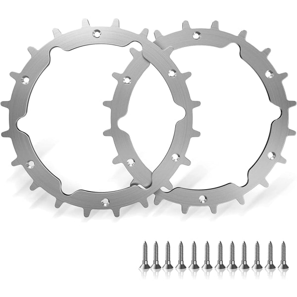 2x Rostfria Hjul för Gardena Sileno City, Avgradningspolerad, Hjulstorlek 212 mm med 12 Stålskruvar, Förbättrad Dragkraft för Gräsklippare