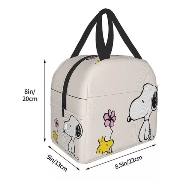 (Specialerbjudanden) Snoopy Lunchväska med blomdesign, färg Bildfärg