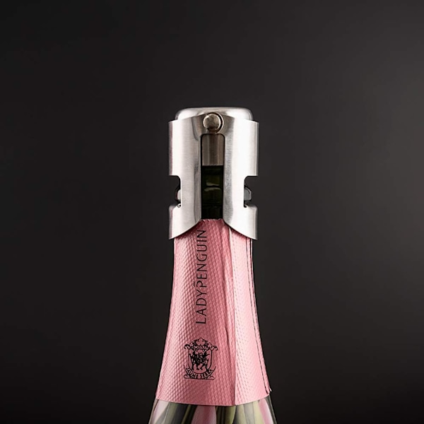 Vinstoppare, 4 st champagneproppar i rostfritt stål, champagnepropp mousserande vinsparare, presenter till champagne