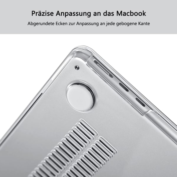 Fodral Kompatibelt med NYA MacBook Air 13,6 tum M2 A2681, 2022 Release, Ultratunt Slätt Hardskalsskydd, Kristallklart