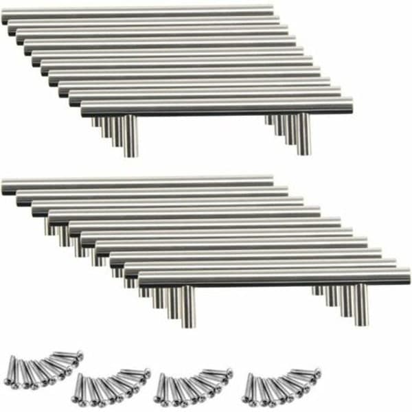 20 stk rustfrie kjøkkenhåndtak (96 mm (hullavstand))