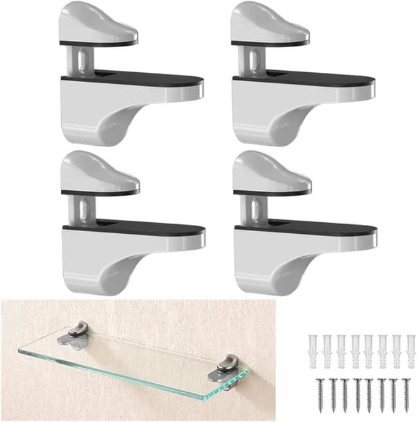 4 stykker - Glasklemme - Glashyldeholder - Justerbar - Glashyldeholder