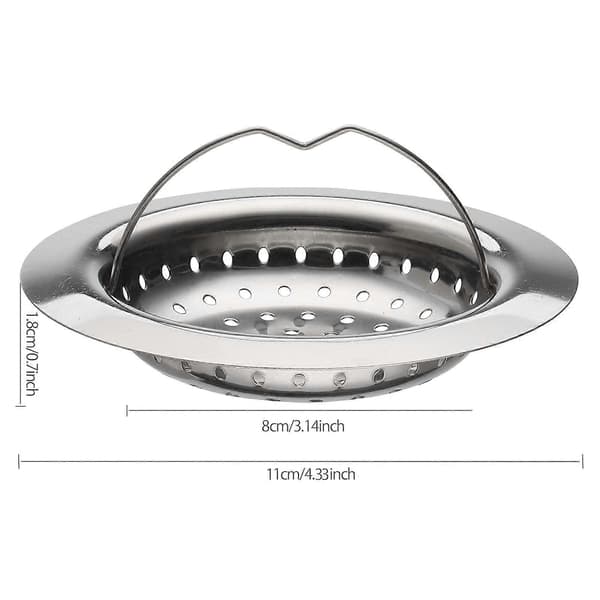 Sink Strainer with Handle - Stainless Steel Sink Strainer with Handle - Kitchen Strainer - Easy to Clean
