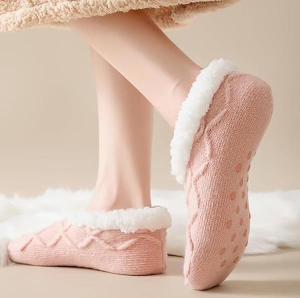Damtofflor - Vintervärme - Fluffigt Sherpafoder - Ultra - Bekväma för bara fötter