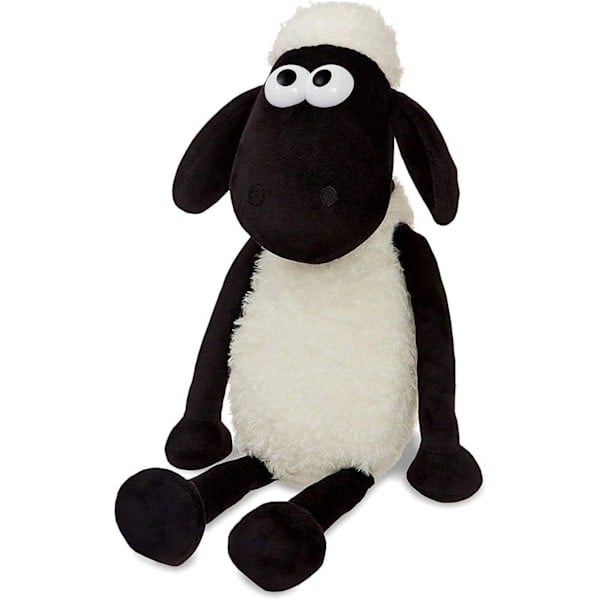 Shaun the Sheep Plyschdjur, Svart och Vit, Passar Både Vuxna och Barn 40cm