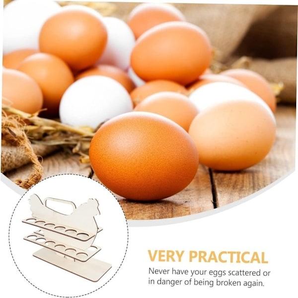 Egg oppbevaringsstativ Eggleggingsstativ BRUN Brown