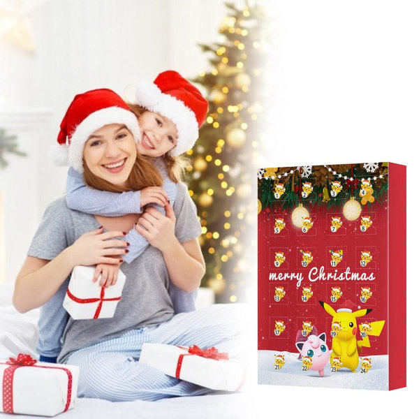 Jul Adventskalender 24 stk Anime Figurer Adventskalender Overraskelsesgaver Æske til Jul Børn Gave