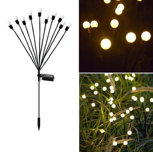 LED solcellelamper til græsplæne, have, dekorative varme lys-XF28- Ten