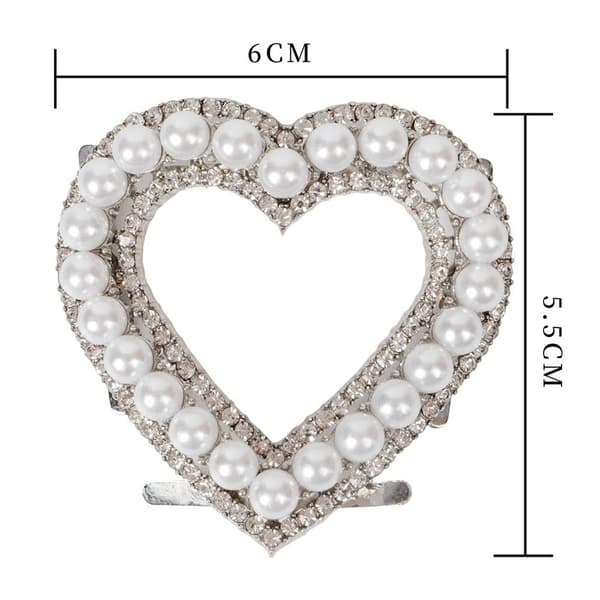 2 stk. Skoklips Charm Spænde SØLV RHINESTONE-B SØLV Silver rhinestone-B Silver rhinestone-B
