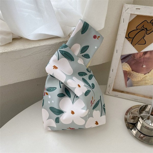 Knyta Handväska Tote Bag BLÅ Blue